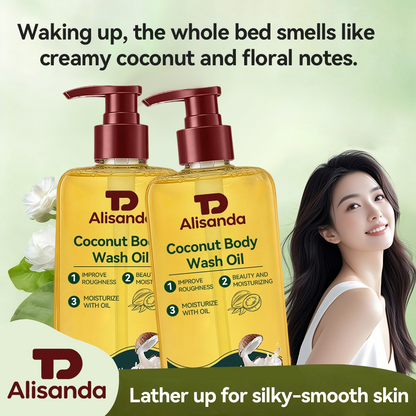 Coconut Body Wash Oil, 300ml - Oil-Based Cleansing & Moisturizing